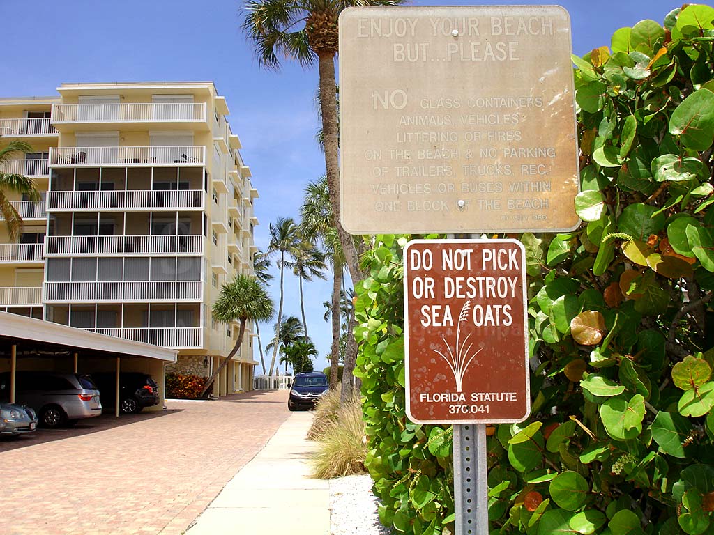 Coquina Sands Edgewater Beach Hotel Signage